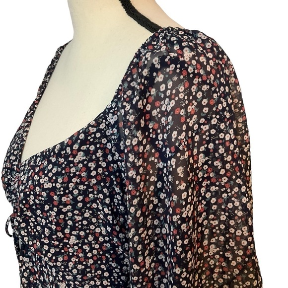 Sugarlips Sugar + Lips Dress Ashlee Floral Back Cut Out Mini Size L - Picture 5 of 15